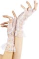 Short Lace Gloves White