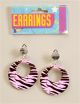 Pink & Black Zebra Earrings