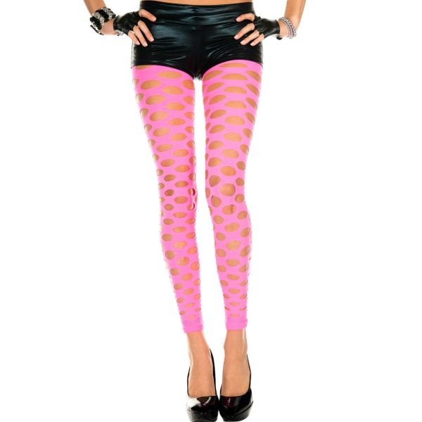 Trendy 80s Style Pink Leggings